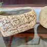 Vintage Set MCM Plant Pots x 2 Bark Pattern Stoneware Succulent Bonsai Planter 1950s Image 6