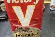 Large Vintage Victory V Lozenges Advertising Tin