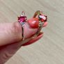 Two rose gold plated silver dress rings/ promise ring Image 2