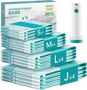 SONGMICS 15 Pack Vacuum Storage Bags Electric Pump Space Saver - Brand New
