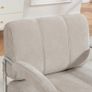 Living Room Armchair Bedroom Chair Thick Padding in Chenille Beige Image 4