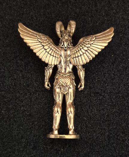 Horned god , wiccan,. Solid brass.
