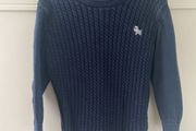 Next navy jumper with faux shirt collar