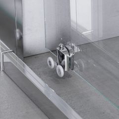 Zarya Chrome Sliding Shower Door