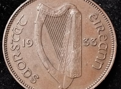 Ireland - 1933 - Half Penny - KM.2 - [526]