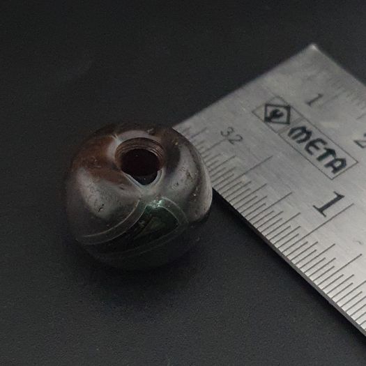 Vintage Natural Pattern Suliemani Tire Shape Agate Bead Amulet
