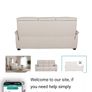 Leather Nerano 3 Seater Fixed sofa - Cashmere colour Image 2