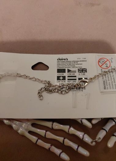 girls fancy dress Halloween skeleton costume choker