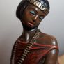 Vintage Mahogany Princess Figurine Image 6