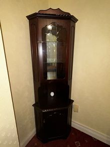 Mahogany corner cabinet