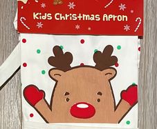 BRAND NEW Christmas Reindeer Kids Apron