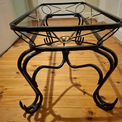 Wrought Iron table with Glass Top