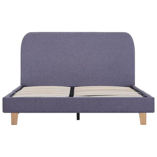 Bed Frame Light Grey Fabric 120x190 cm