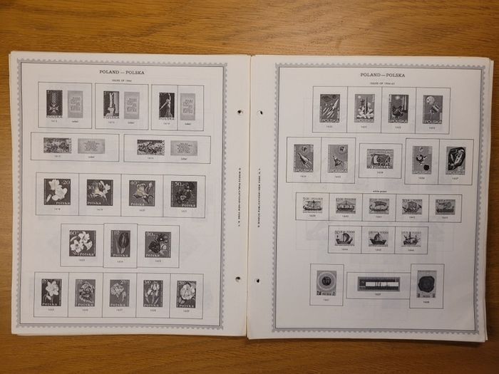 Poland 1946 -1983  Minkus Stamp album pages partially filled