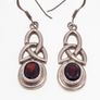 Vintage Sterling Silver And Garnet Earrings Image 3