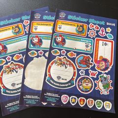 stickers - kids  - paw patrol