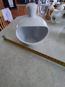 White Stoneware Salt Holder Meadows & Byrne Porcelain