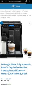 De'Longhi Eletta Cappuccino Bean-to-Cup Coffee Machine