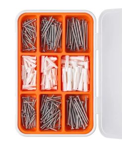 260 piece Screw And Plug Set Assorted Anchor And Galvanised Steel Screw