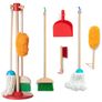Melissa & Doug Wooden Dust, Sweep & Mop Kid-Sized Cleaning Set (6-Piece) Image 2