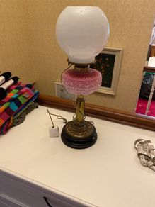 Electrified Victorian lamp