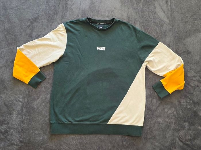 Vans Pullover Men's Colorblock Jumper Size 2XL