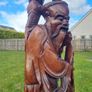 Large Chinese Antique Wooden Sculpture Image 6