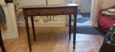 Vintage Wooden Table With Drawer