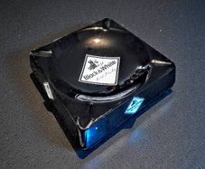 Large Black and White ashtray Wade