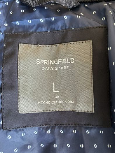 Mens navy smart-casual bomber jacket by Springfield
