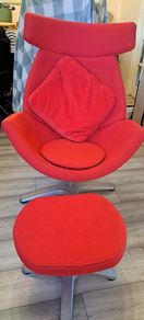 swivel chair and foot stool