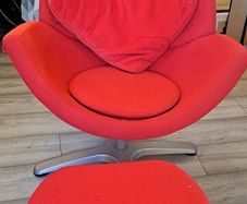 swivel chair and foot stool