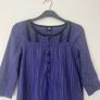 Girls Purple Striped Cotton Dress (12-13Y) Image 2
