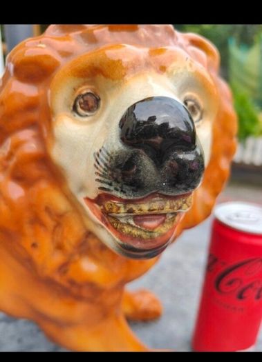 Stunning 15inch Staffordshire Lion Figure
