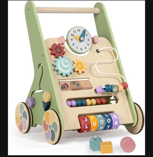 Wooden baby walker