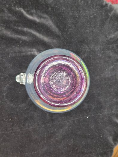 Jerpoint Glass Handcrafted Studio Art Glass Pitcher Purple Base