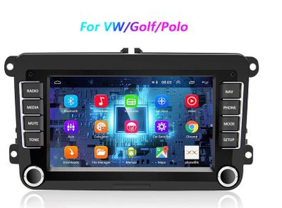 2 Din Car Radio Android 10.0 For VW Volkswagen Golf Polo Passat b7 b6 SEAT Leon Skoda 8" inch GPS Wifi