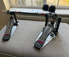 Rare Gen 1 DW 9000 Double Bass Drum Pedal (DW 9002) with Hardcase and Convertible Slave Pedal