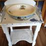 antique washstand with bowls Image 5