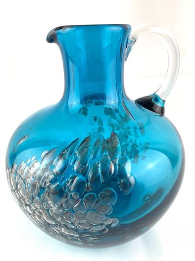Mid Century deep blue Schott Zwiesel Florida Glass Vase