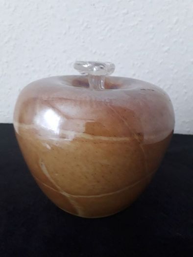 Paper Weight/Amber Glass .. Nice Gift ..  Price Drop