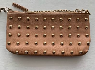 Ladies Nude Studded Handbag / Clutch Bag