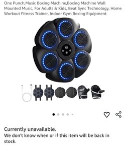 BNIB Wall Mounted Bluetooth Boxing Target With LED Light / Gloves