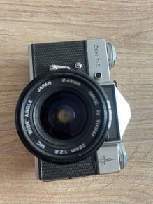 zenit-E camera with vivitar 28mm 2.8  and 2xLens