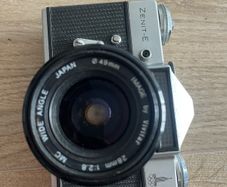 zenit-E camera with vivitar 28mm 2.8  and 2xLens