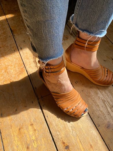 Tan leather Swedish Has-beens for H&M 39/6