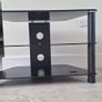 Black Glass Television Stand Image 3