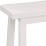 Basics Set of 2 Solid Wood Kitchen Counter Short Bar Stool, Dining Chair, Easy Assembly, Modern, 61 cm Tall, White Image 5