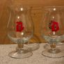 A pair of Duvel Belgian beer tulip glasses Image 2