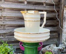 ceramic pitcher/jug & bowl